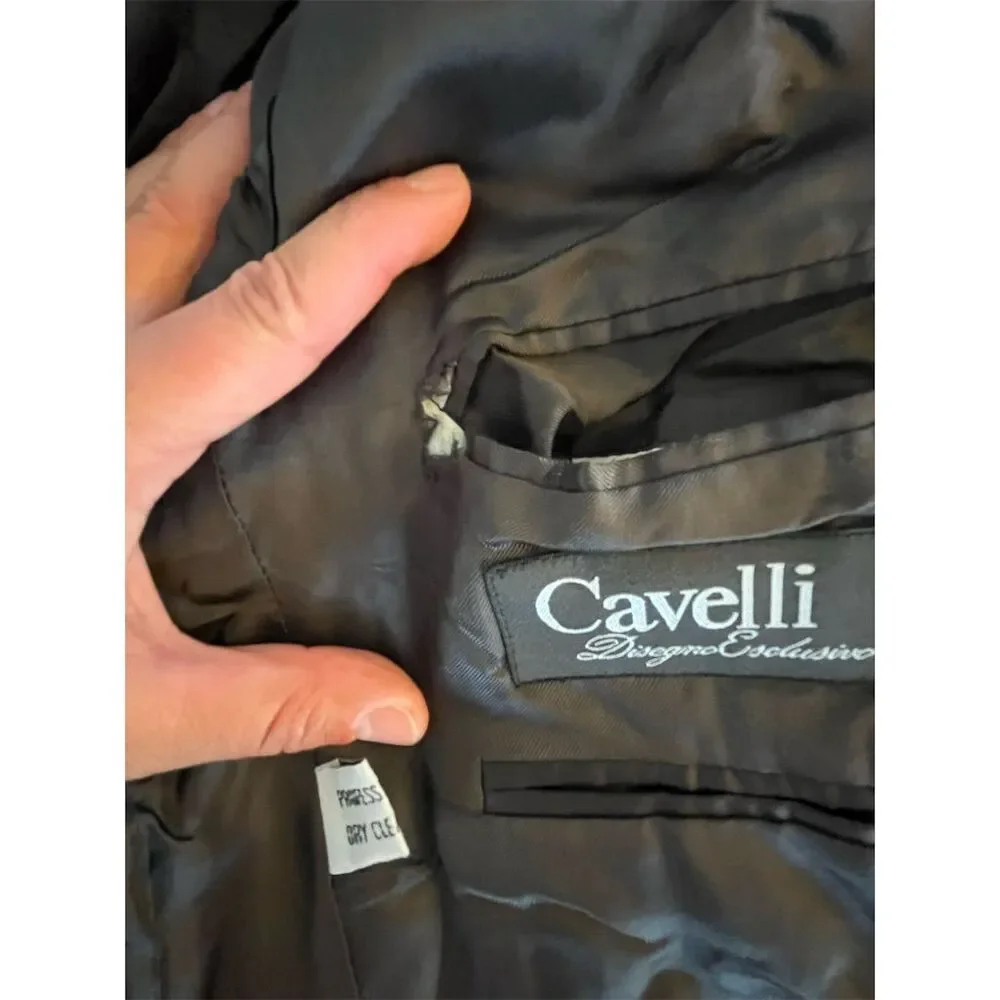 Cavelli Men's‎ Angora and Wool Brown Three-Button Blazer Size 40 Business